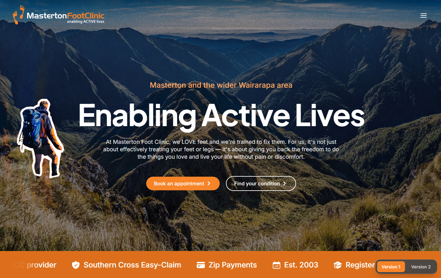 Masterton Foot Clinic: new website design